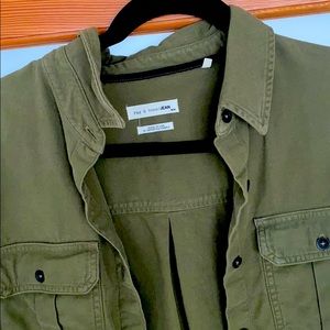 RAg and bone army button down